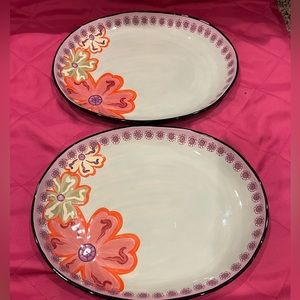 Kath Davis Heart & Flowers Ceramic Platters